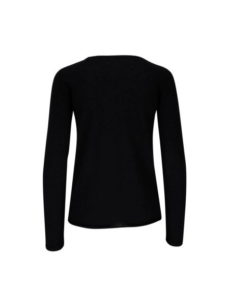 Jersey de tela jersey con estampado de cachemira Majestic Filatures negro