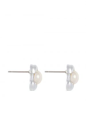 Náušnice s perlami Nina Ricci bílé