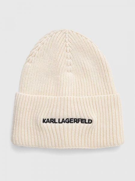 Кашемировая шапка Karl Lagerfeld бежевая