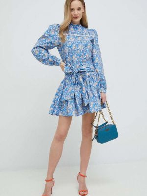 Pamučna mini suknja Custommade plava