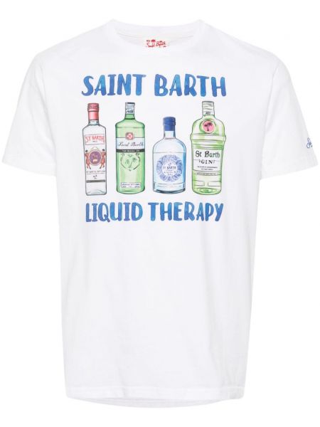 Kokvilnas t-krekls Mc2 Saint Barth balts