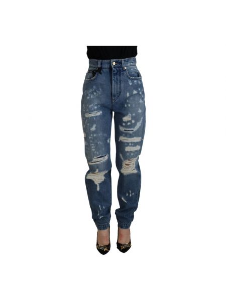 Zerrissene skinny jeans Dolce & Gabbana blau