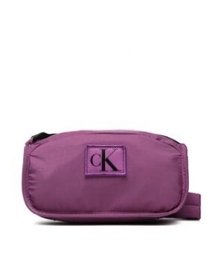 Taška přes rameno z nylonu Calvin Klein Jeans fialová