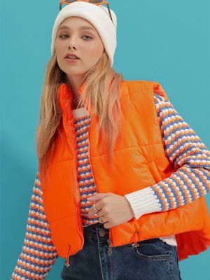 Mellény Trend Alaçatı Stili narancsszínű