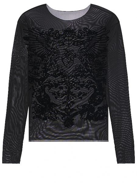 Chemise à imprimé en mesh Jaded London noir
