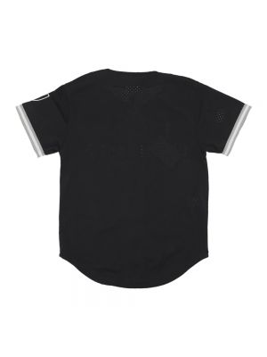 Koszula na guziki z dżerseju z siateczką Mitchell & Ness czarna