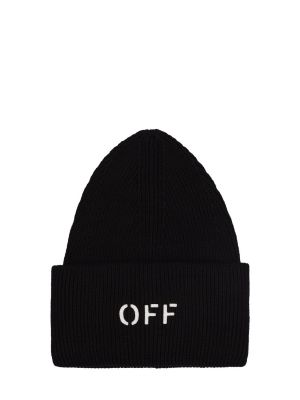 Relaxed fit medvilninis kepurė Off-white juoda