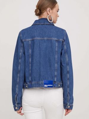 Džínová bunda Karl Lagerfeld Jeans modrá