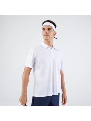 Мужская теннисная рубашка поло с короткими рукавами - Essential white ARTENGO белый