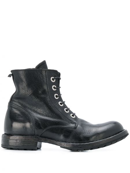 Spitzen schnür stiefelette Moma schwarz