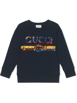 Paljett hettegenser for jenter Gucci Kids blå