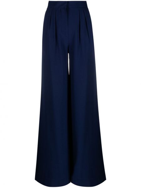 Kalhoty s vysokým pasem Alberta Ferretti - Modrá
