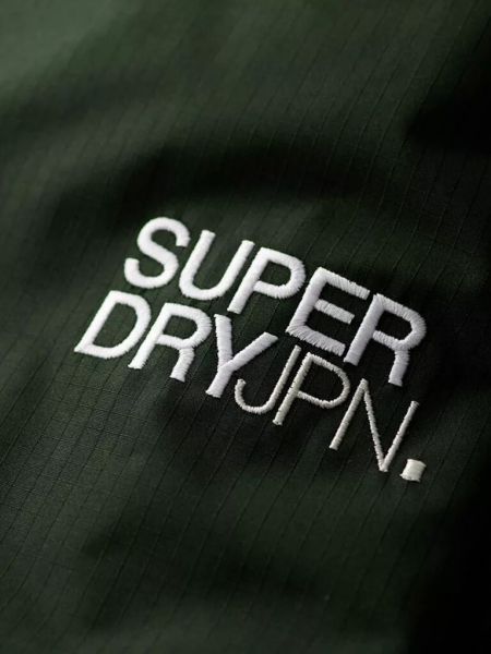 Ветровка с капюшоном Superdry зеленая