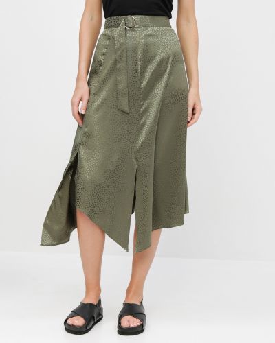 Asymetrická sukňa Miss Selfridge zelená