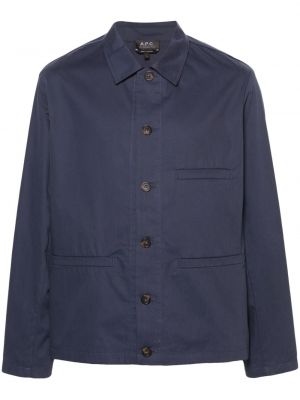 Βαμβακερό πουκάμισο A.p.c. μπλε