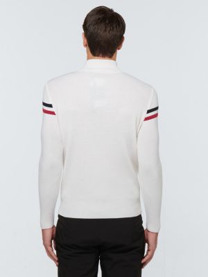 Jersey de lana de lana merino de tela jersey Fusalp blanco