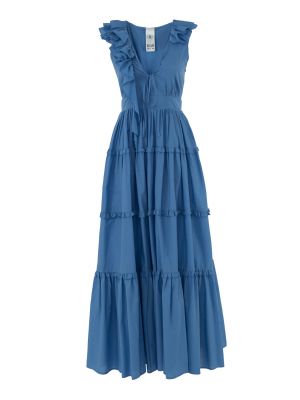 Приталенное платье Milva Mi голубое