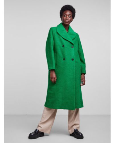 Manteau en laine Yas vert