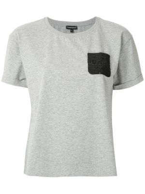 Camiseta con bolsillos Emporio Armani gris