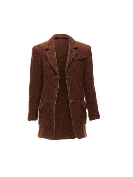 Chaqueta de lana Chanel Vintage marrón