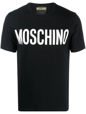 Kısa baskılı tişört Moschino siyah