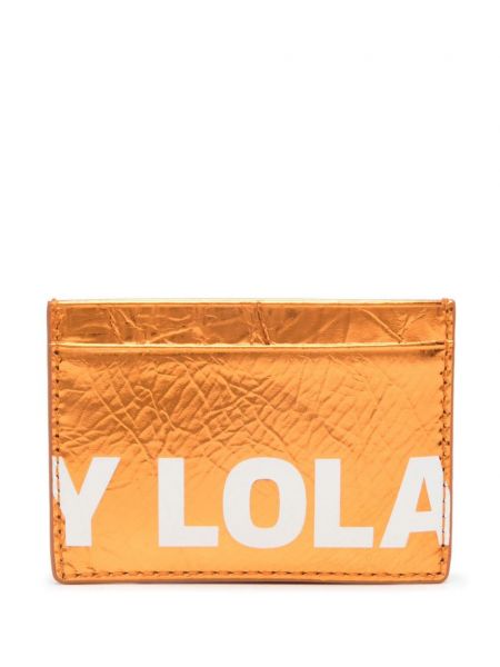 Mustriline nahast rahakott Bimba Y Lola oranž