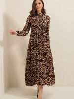 Леопардові довгі сукні