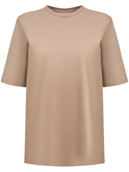 Βαμβακερή μπλούζα με στρογγυλή λαιμόκοψη 12 Storeez μπεζ