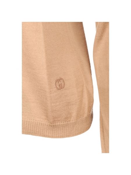 Jersey de cachemir de tela jersey con estampado de cachemira Gucci marrón