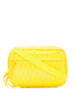 Torba na ramię z printem Supreme, żółty