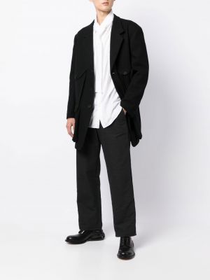 Přiléhavý kabát Yohji Yamamoto černý