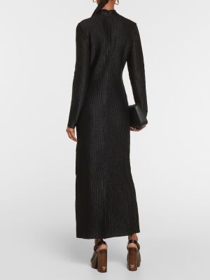 Robe longue en laine en coton Tom Ford noir
