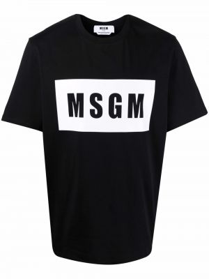 Camiseta con estampado Msgm negro