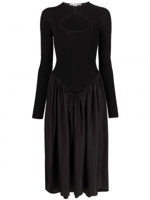 Midi obleka Stella Mccartney črna