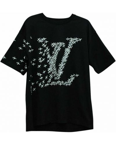 T-shirt vintage bawełniana Louis Vuitton Vintage, сzarny