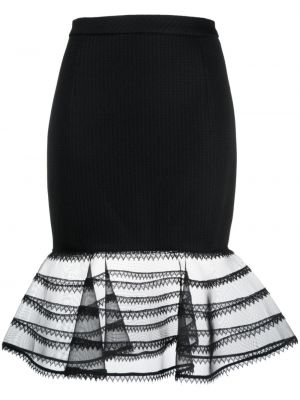 Žakárové průsvitné mini sukně Gemy Maalouf černé