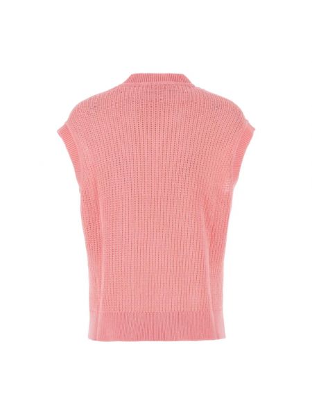 Sweter z dekoltem w serek Marni różowy