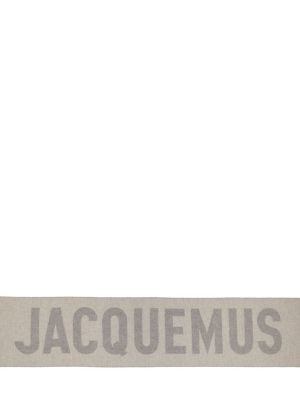 Vlnený šál Jacquemus sivá