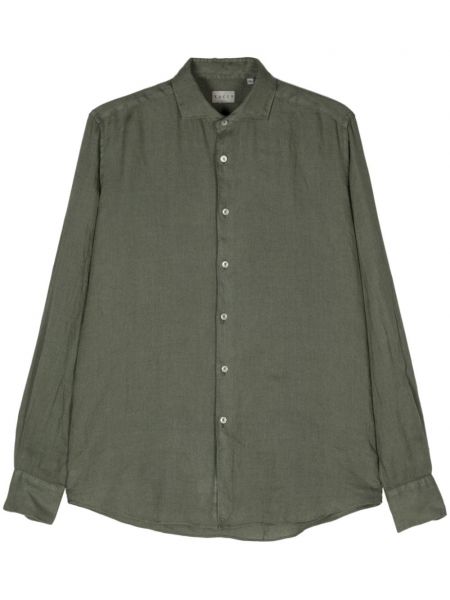 Λινό πουκάμισο Xacus πράσινο