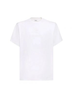Koszulka bawełniana oversize Burberry biała