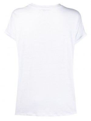 T-shirt en lin avec manches courtes Max & Moi blanc