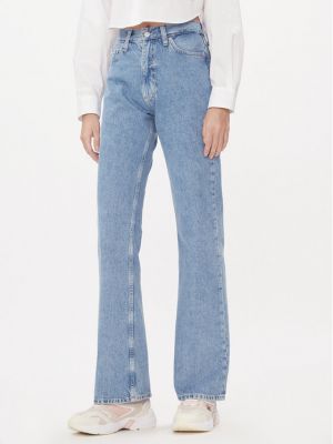 Priliehavé bootcut džínsy Calvin Klein Jeans modrá