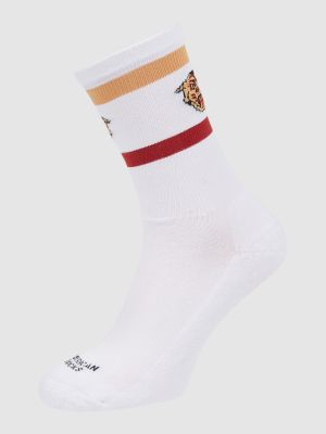 Skarpety w tygrysie prążki American Socks białe