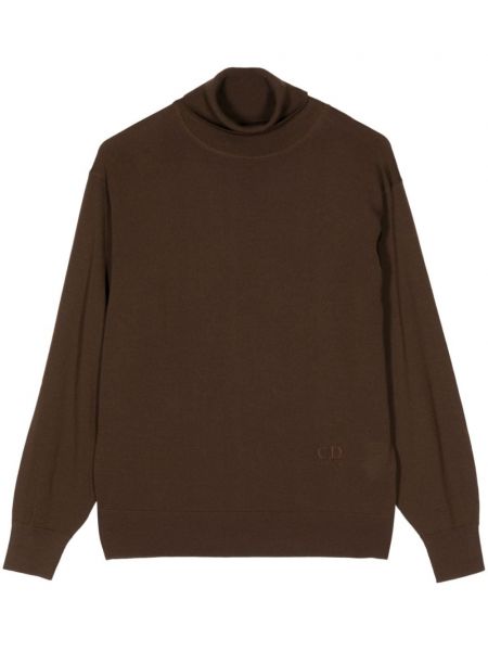 Спортен вълнен дълъг пуловер Christian Dior Pre-owned кафяво