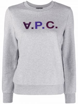 Trykt sweatshirt A.p.c. grå