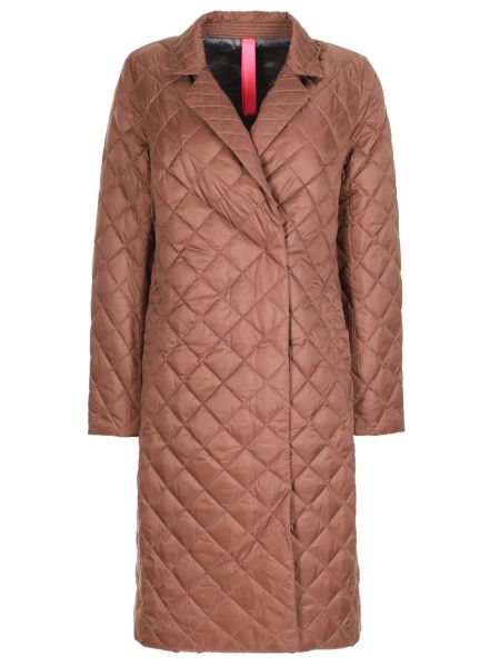 Пуховое стеганое пальто Naumi коричневое