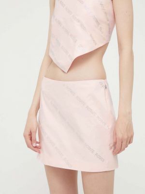 Bavlněné mini sukně Rotate růžové