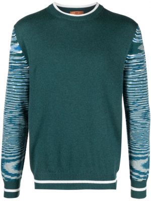 Kašmírový sveter s okrúhlym výstrihom Missoni zelená