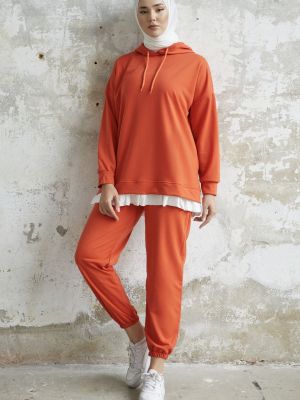 Kapucnis öltöny Instyle narancsszínű