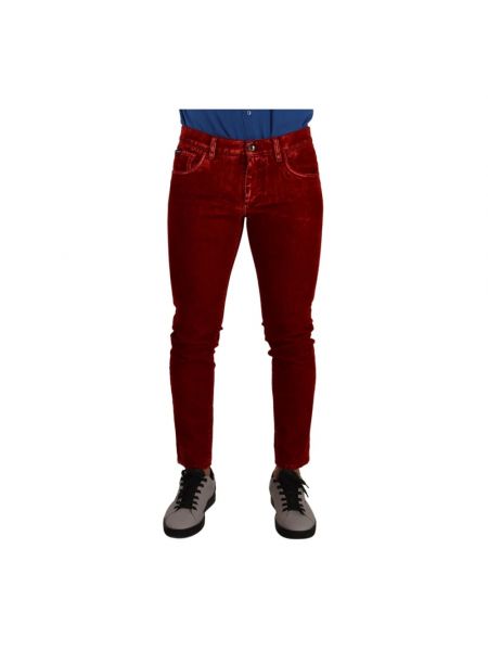 Skinny jeans aus baumwoll Dolce & Gabbana rot